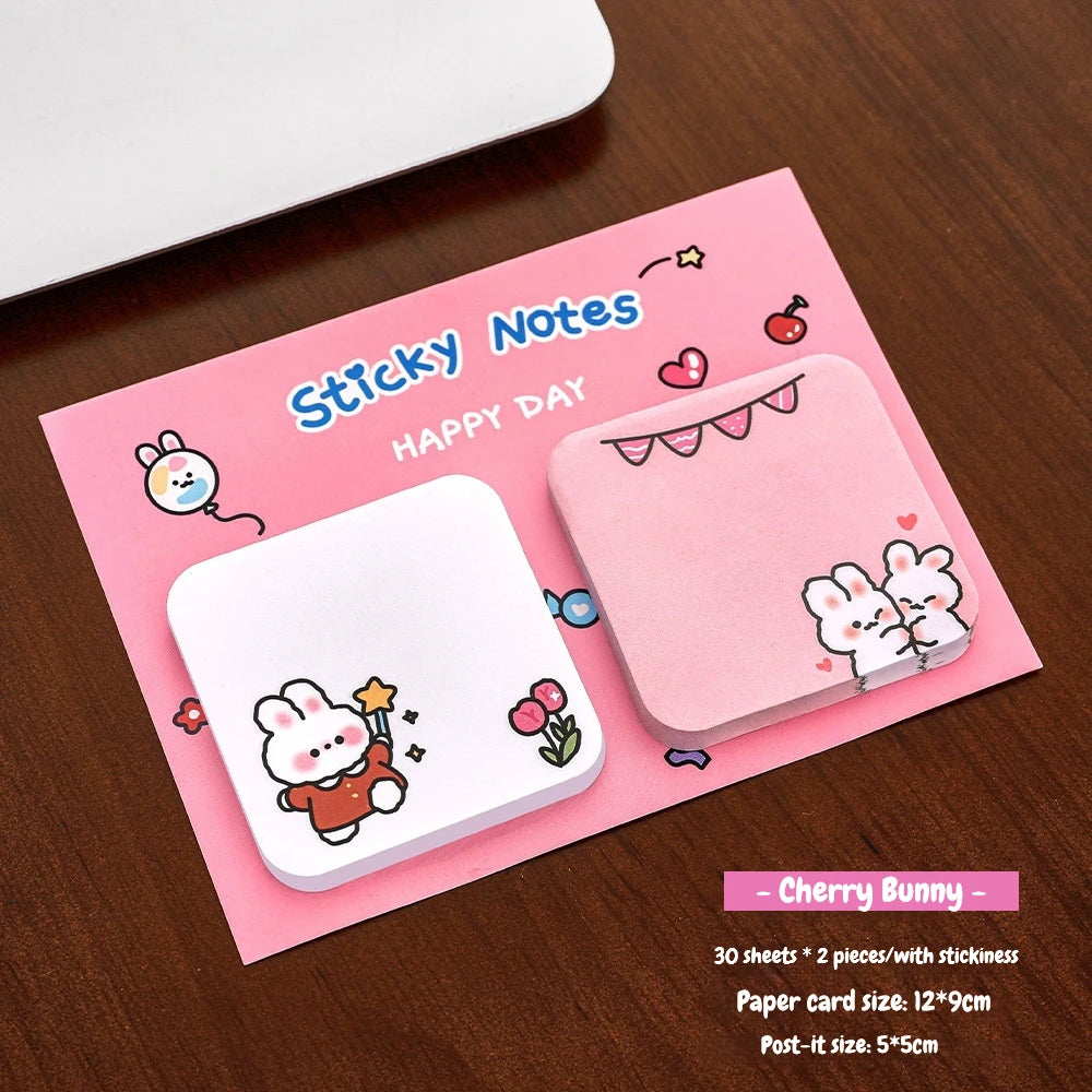 Kawaii Cartoon Animal Sticky Notes Set