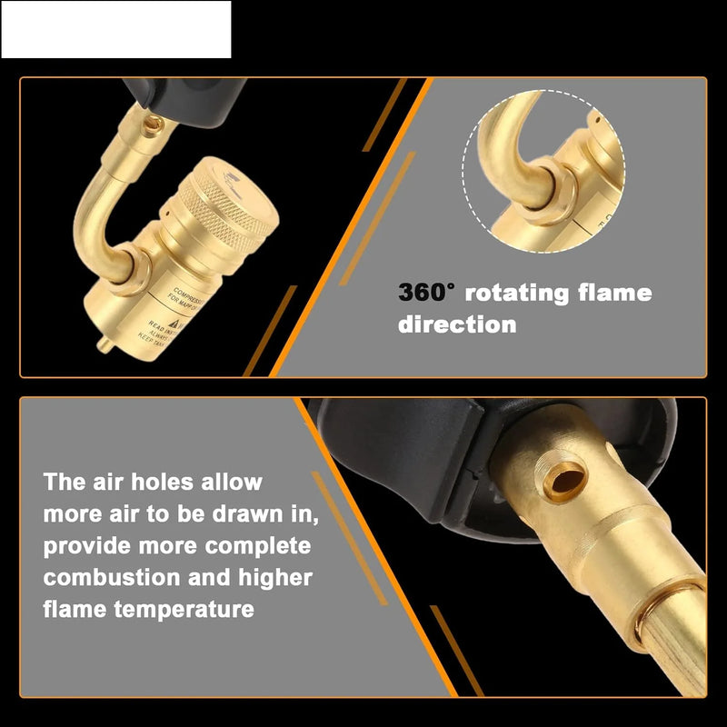 Adjustable Turbo Torch with Self-Ignition Trigger