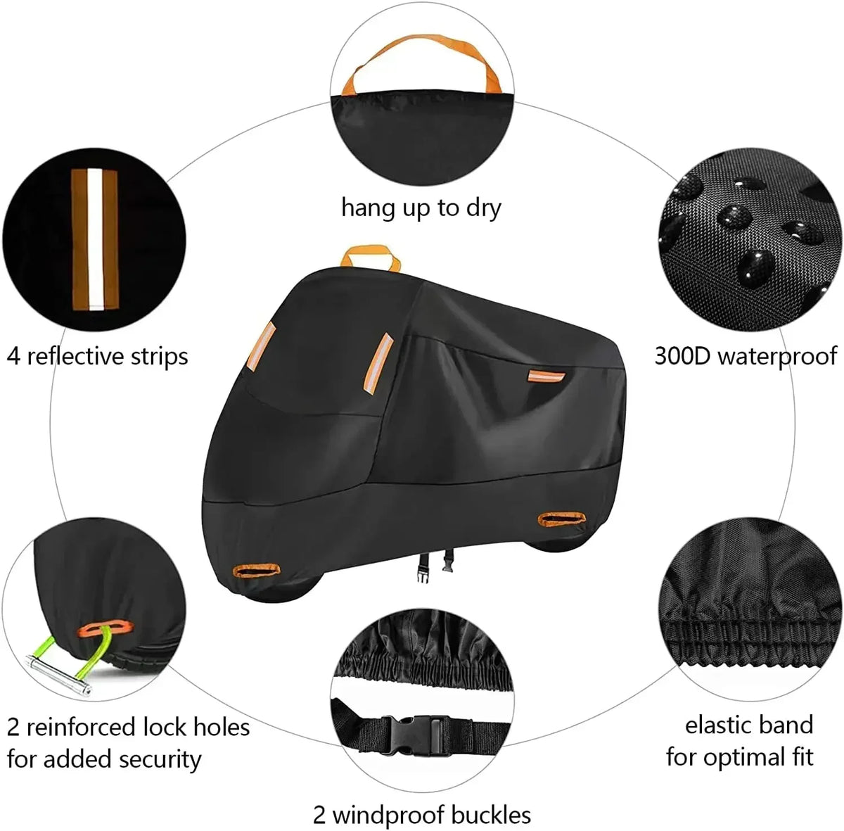 All-Weather Motorcycle Cover with UV Protection