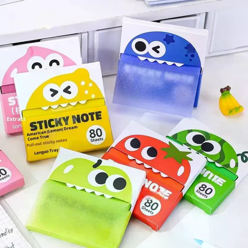 Pearlescent Self-Adhesive Memo Pads with Pull-Out Design