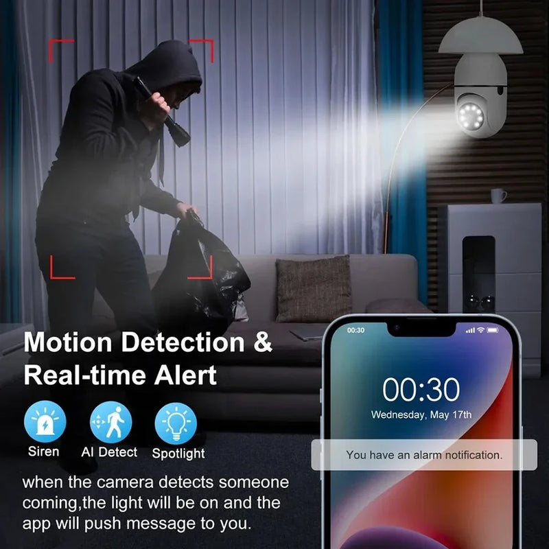 360° Wireless PTZ Security Camera with Night Vision