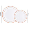Elegant White Plastic Plates with Gold Rim