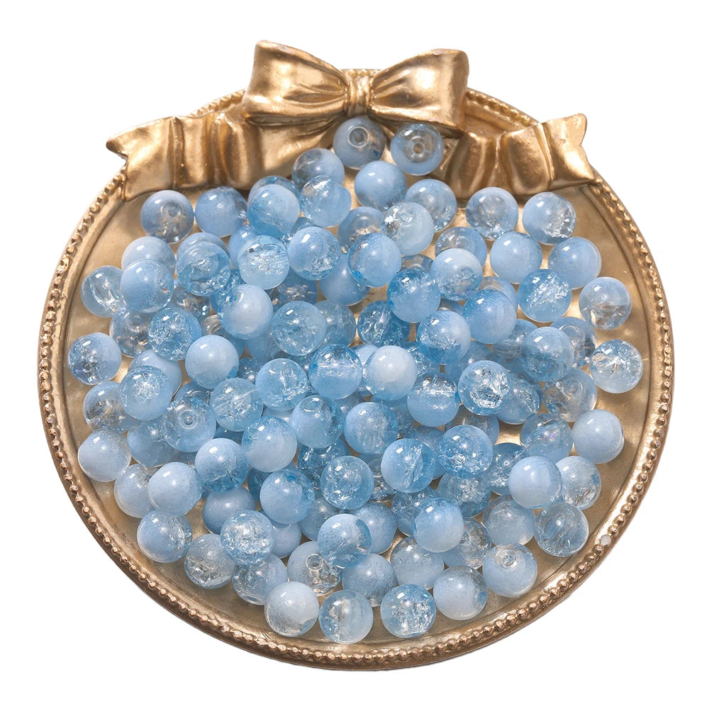 Colorful Glass Crackle Beads for Jewelry Making