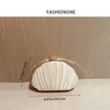 Elegant Pleated Evening Clutch with Chain Strap