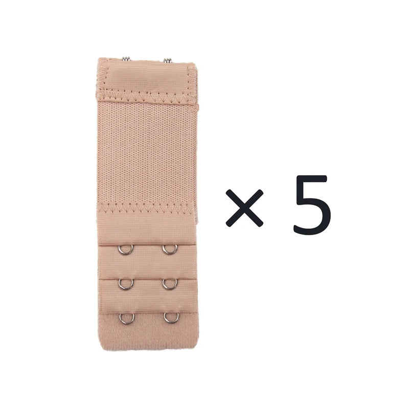 Elastic Bra Extender Clips (Set of 5)