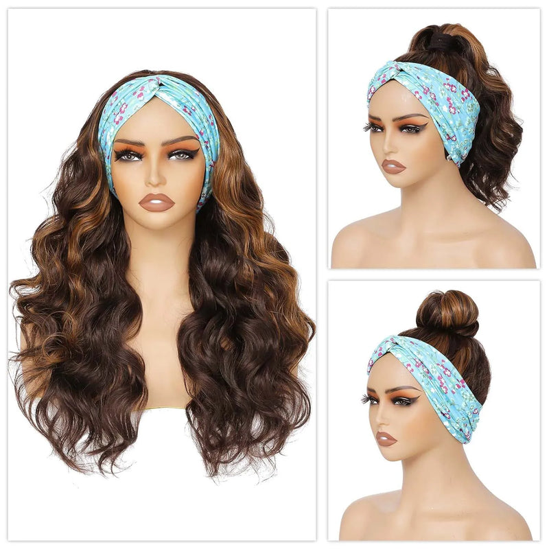 Long Wavy Headband Wig for Women