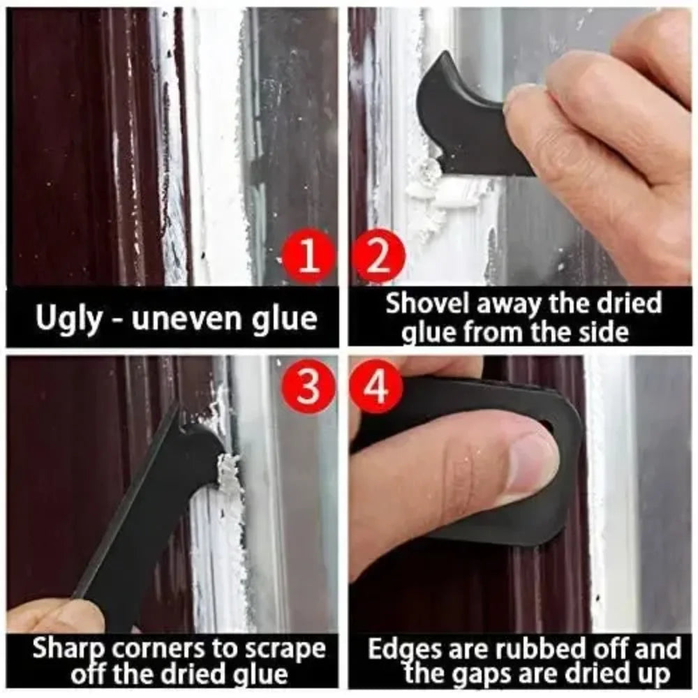 5-Piece Silicone Caulking Tool Kit with Scraper and Spreader