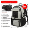 Gray upgrade version plus 80 liters backpack with front pocket and shoe compartment features