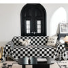 Checkerboard Jacquard Sofa Cover – Washable Nordic Style Slipcover