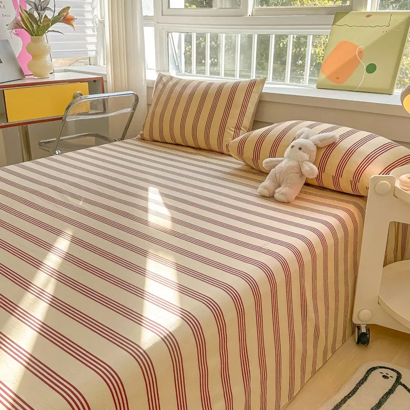 Organic Cotton Percale Bed Sheet Set with Pillowcases