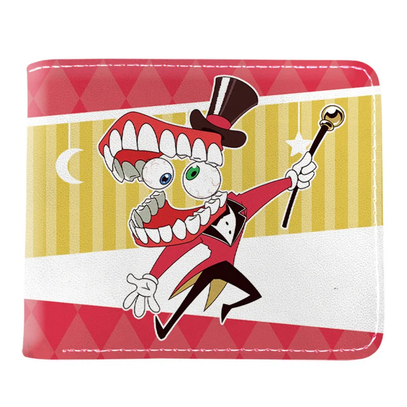 PU Leather Bifold Card Holder Wallet with Cartoon Print
