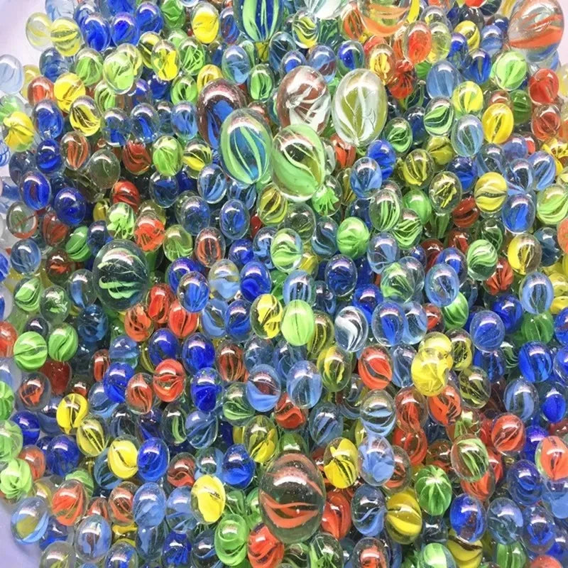50 Colorful 14mm Glass Marbles for Vase, Fish Tank & Home Decor