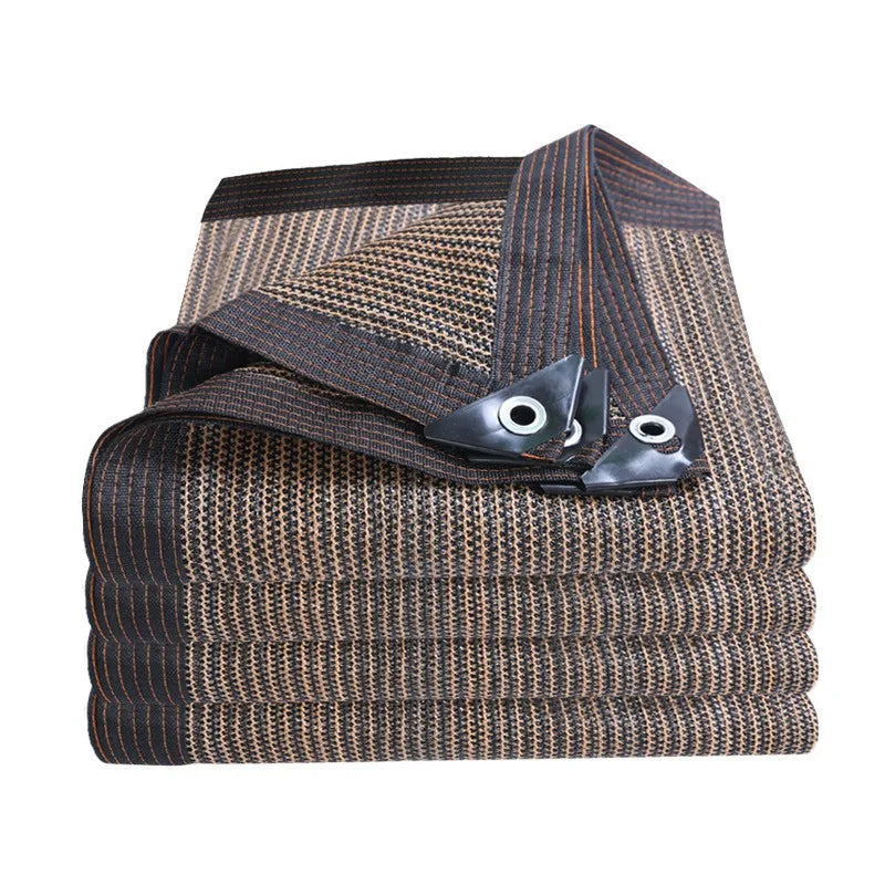 Brown PE Shade Cloth with Grommets