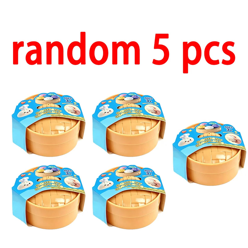 Juguete Squishy de Dumpling con Purpurina