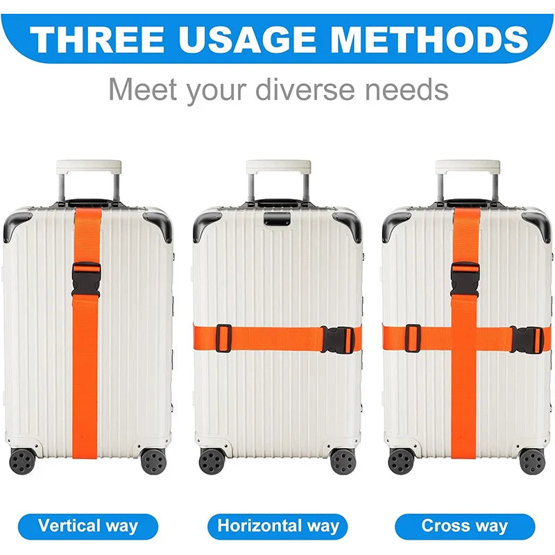 Secure Adjustable Luggage Strap with Combination Lock