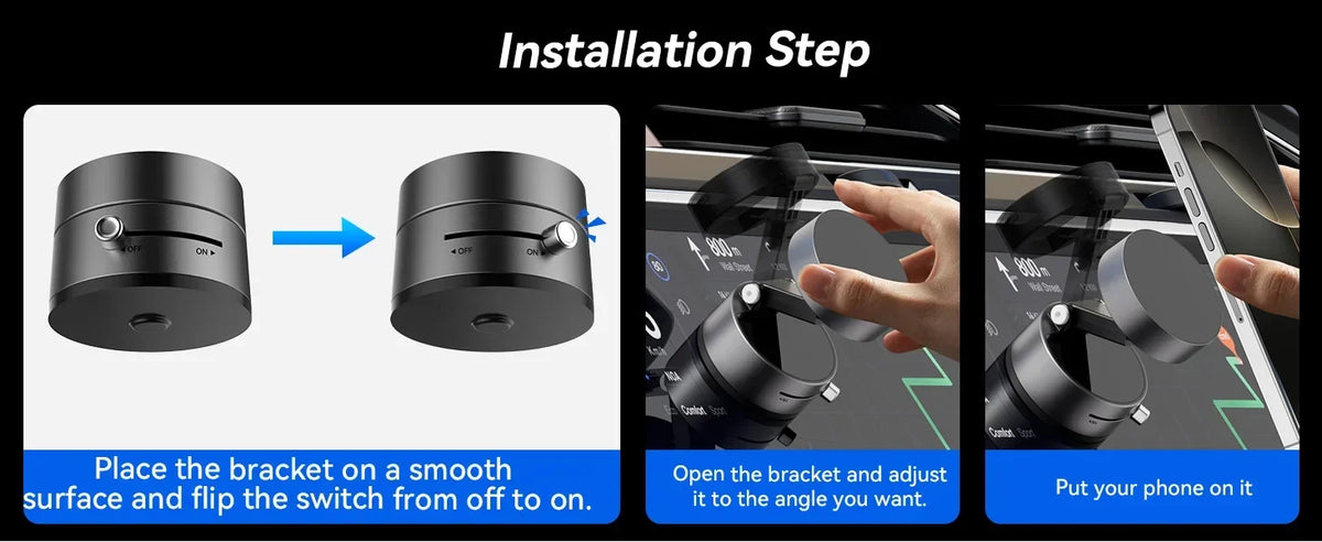 Magnetic Retractable Car Phone Mount