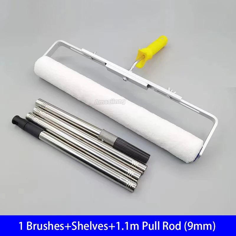Set of 18-inch paint rollers with aluminum alloy handles and shelves mounted on a pull rod