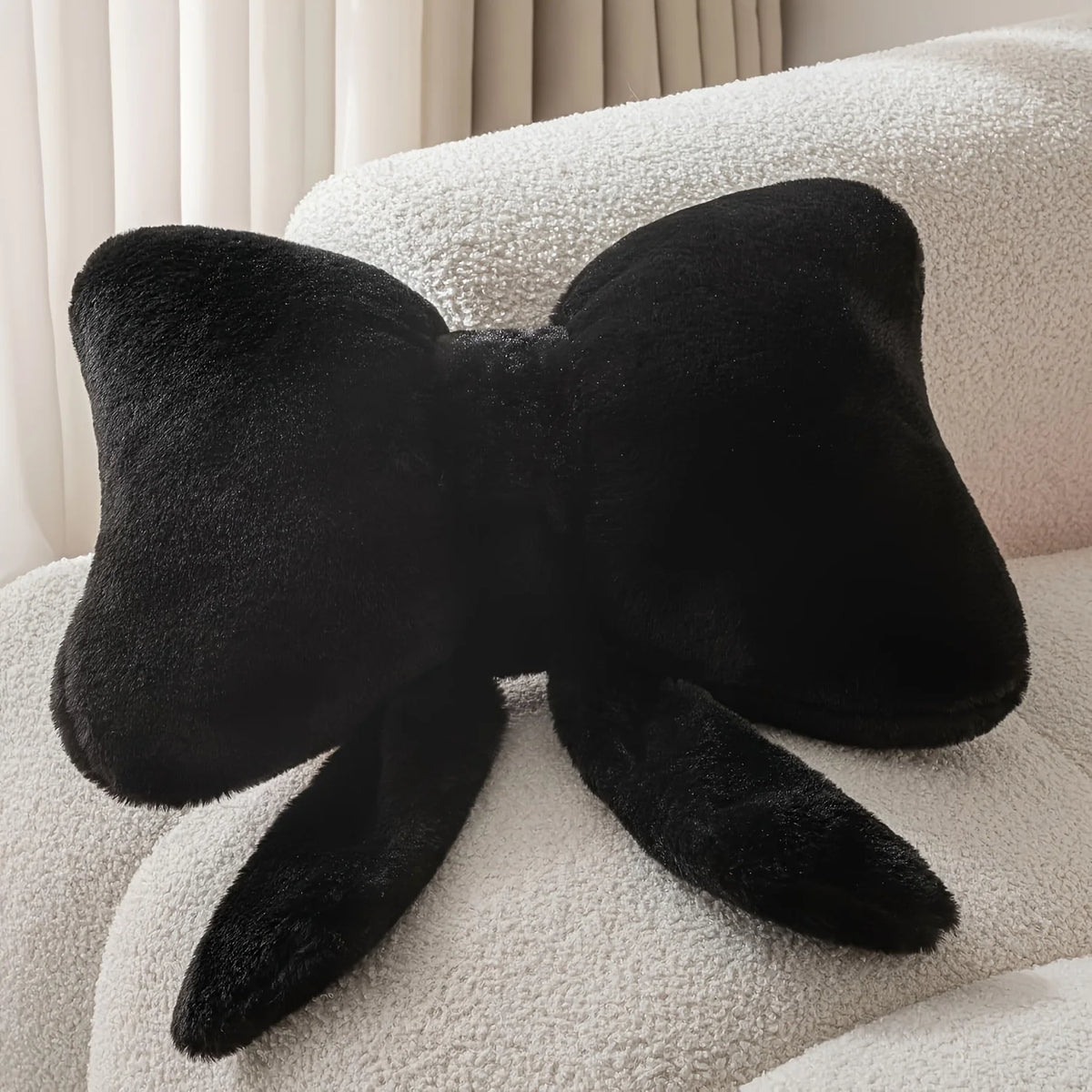 Cute Bow-Shaped Plush Pillow for Cozy Home Decor