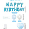 Happy Birthday Foil Balloon Set with Banner