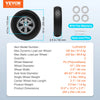 10" Solid PU Run-Flat Wheels with Metal Hub (2-Pack)