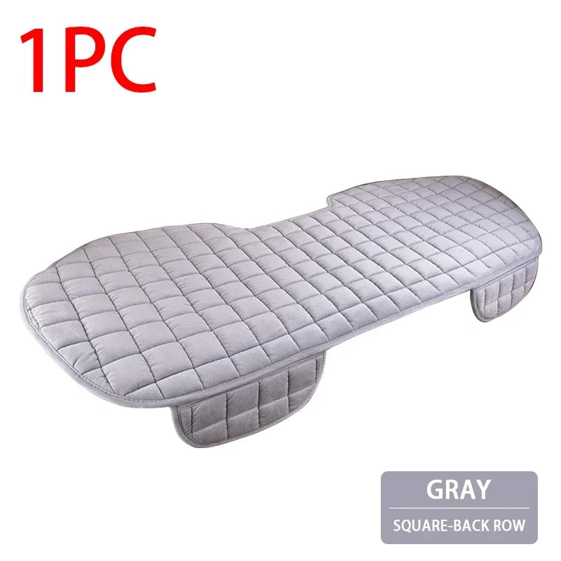 Gray square-back row car seat cover protector for front seats