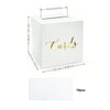 Elegant White & Black Wedding Card Box with Greeting Cards