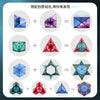 A visual representation of combining different geometric shapes to form new ones, showing various 3D polyhedra.