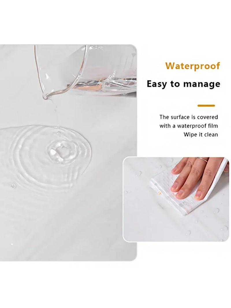 10-Pack Marble Tile Sticker Sheets - Peel-and-Stick 30 x 60 cm, Waterproof PVC Tiles