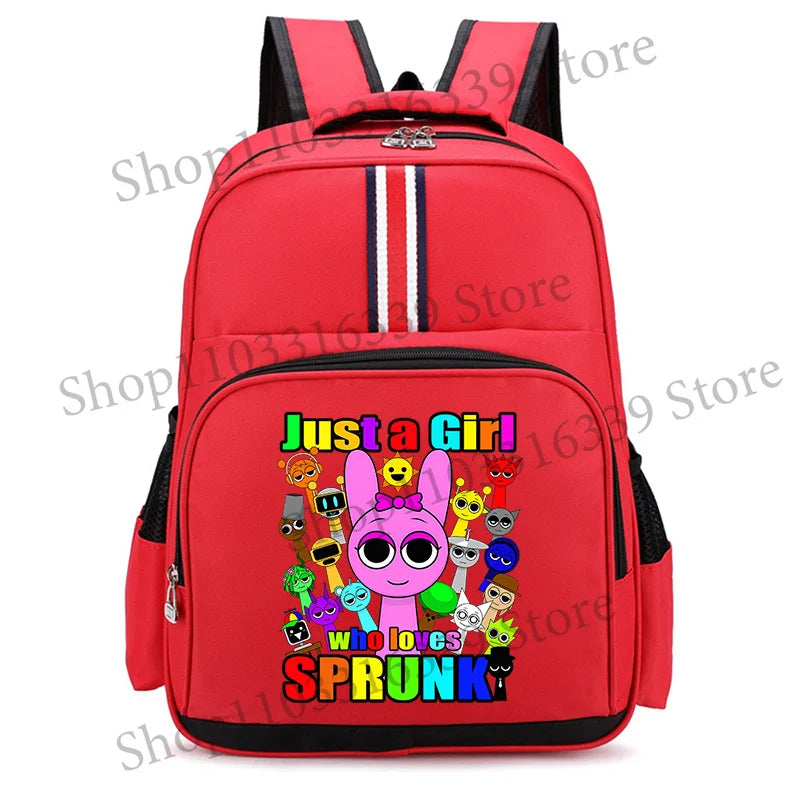 Sprunki Cartoon Backpack – Large Capacity Rucksack for Teens and Adults