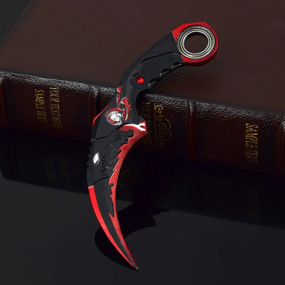 Blue Dragon Claw Folding Knife Model - 18cm Collectible Tactical Karambit