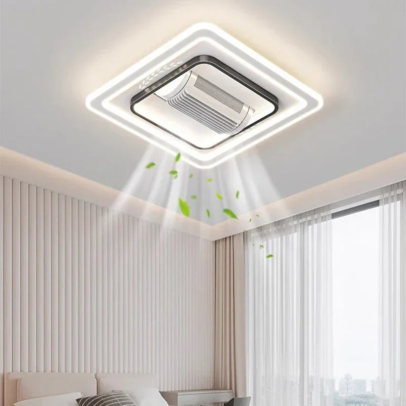 Modern Invisible Bladeless Ceiling Fan Light with Remote Control