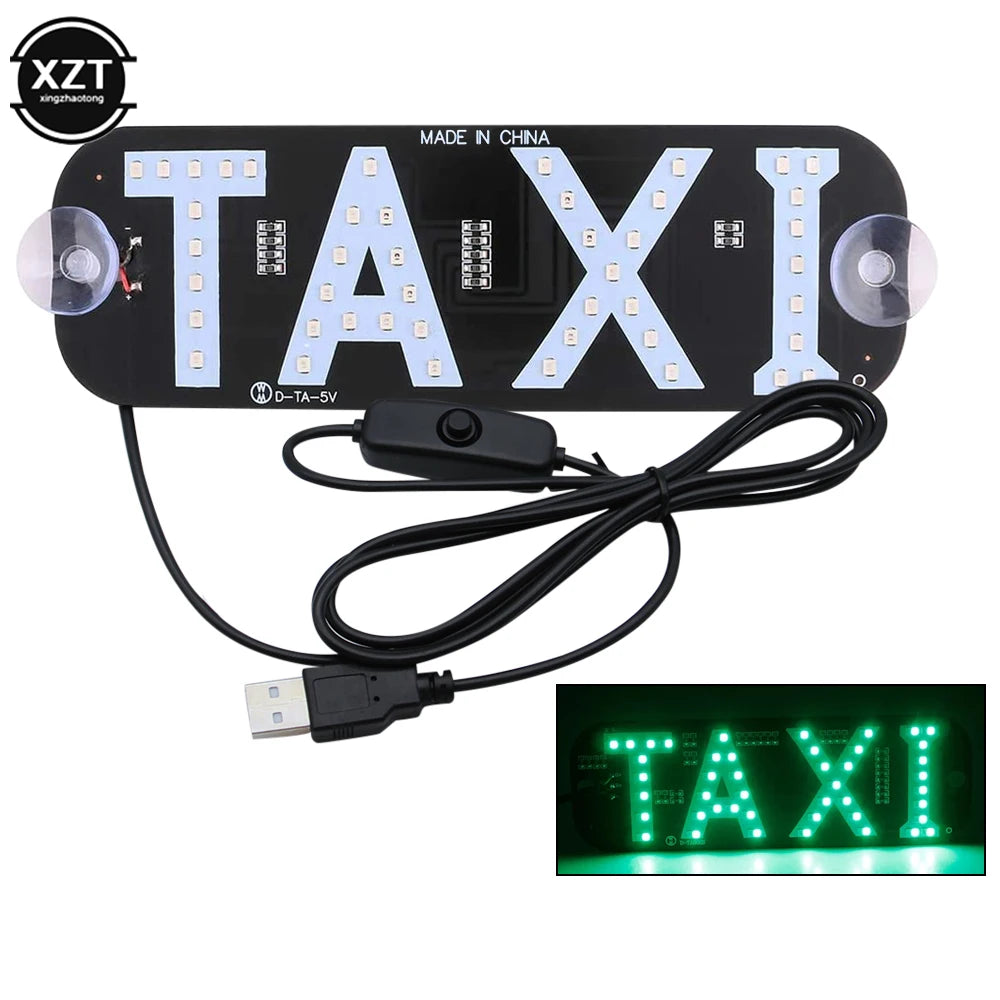 Black LED taxi indicator light panel with multiple white lights and a black cable.