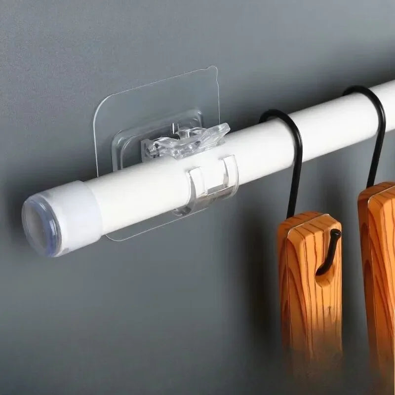 No-Drill Adhesive Curtain Rod Holders