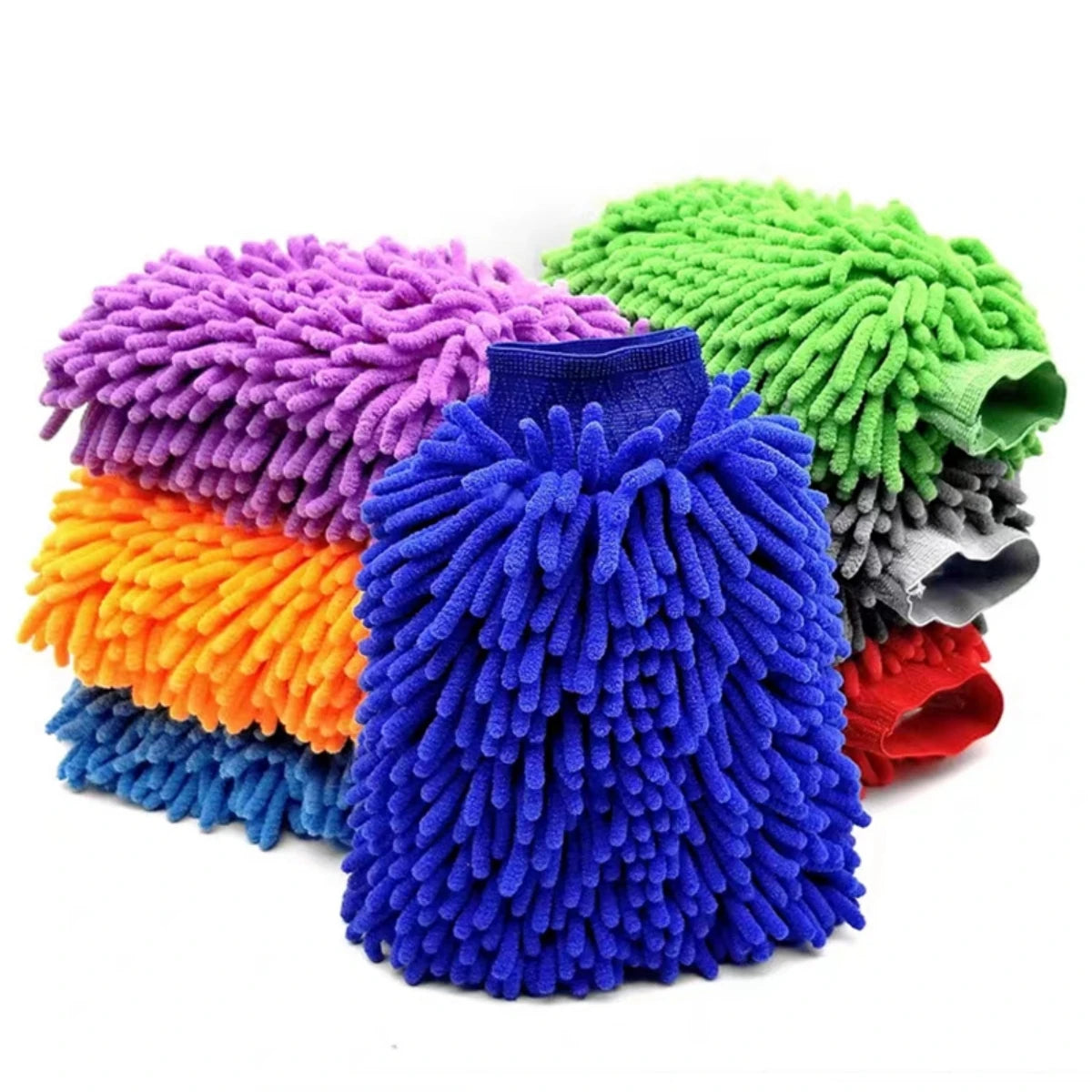 Premium Microfiber Chenille Car Wash Mitt – Scratch-Free & Ultra Absorbent