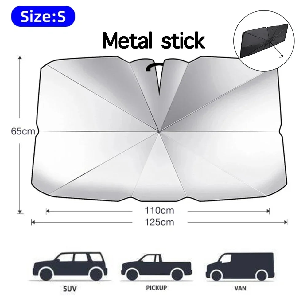 Foldable Car Windshield Sun Shade Umbrella