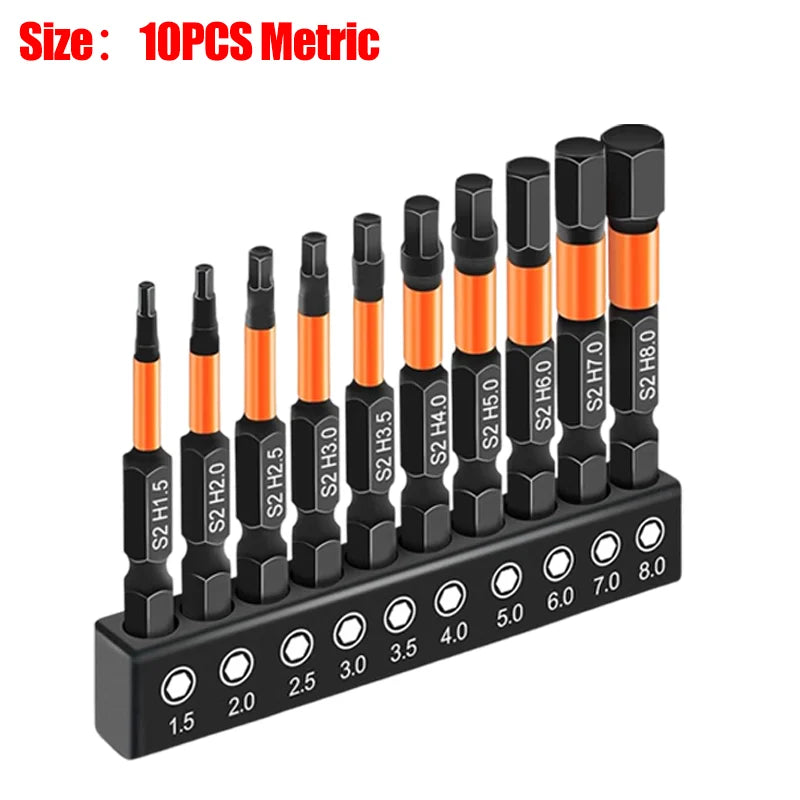 Magnetic Allen Wrench Drill Bit Set with Hex Shank