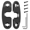 A set of heavy-duty aluminum sun visor repair kit components including brackets and mounting hardware.