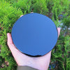 Natural Black Obsidian Scrying Mirror with Display Stand