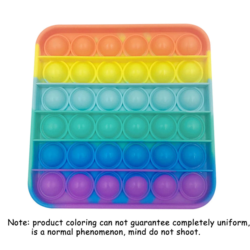 Rainbow Pop-It Fidget Board - Sensory Stress Relief Toy