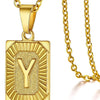 Initial Pendant Necklace in Stainless Steel