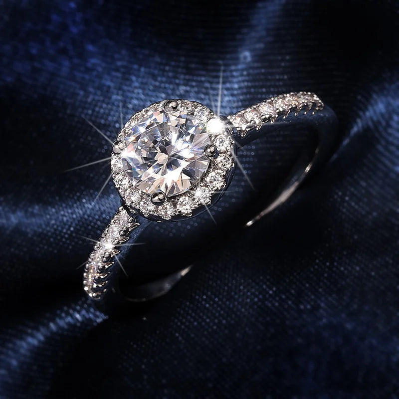 Adjustable Moissanite Ring with Tension Setting