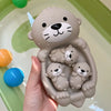 Glow-in-the-Dark Animal Bath Toy Set with Floating Net