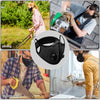 A collection of images showing various uses and contexts for a reusable dust mask with replaceable activated carbon filters i