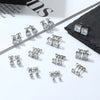 Boucles d'oreilles en acier inoxydable 316L hypoallergéniques avec zircons cubiques