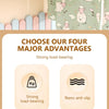 Close-up view of four silicone hangers highlighting strong load-bearing and nano anti-slip features.