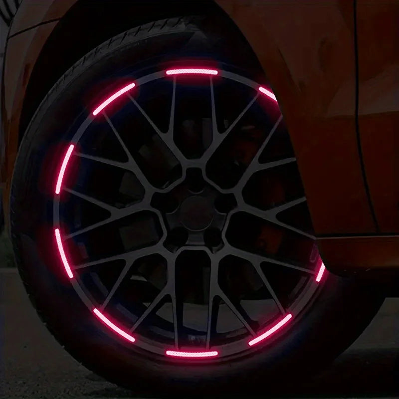 Reflective Tire Rim Stickers for Car Wheels – Glow in Dark