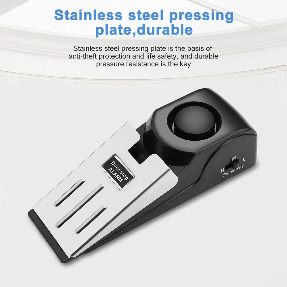 Portable Door Stop Alarm with 120dB Siren