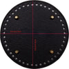 Black PU leather oval bag bottom for DIY crochet and knitted bags with stitch markers.