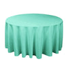 Round Solid Color Polyester Tablecloth for Weddings, Parties & Dining