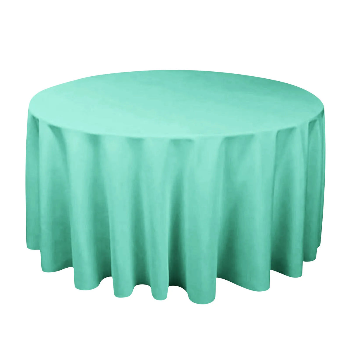 Round Solid Color Polyester Tablecloth for Weddings, Parties & Dining